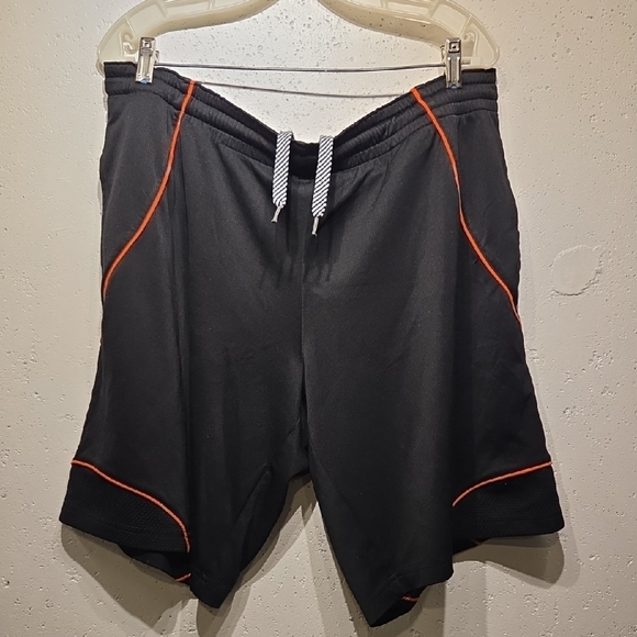 Foot Locker Other - Foot Locker Stylish Black Gym Shorts w/ Orange Accents (Large)